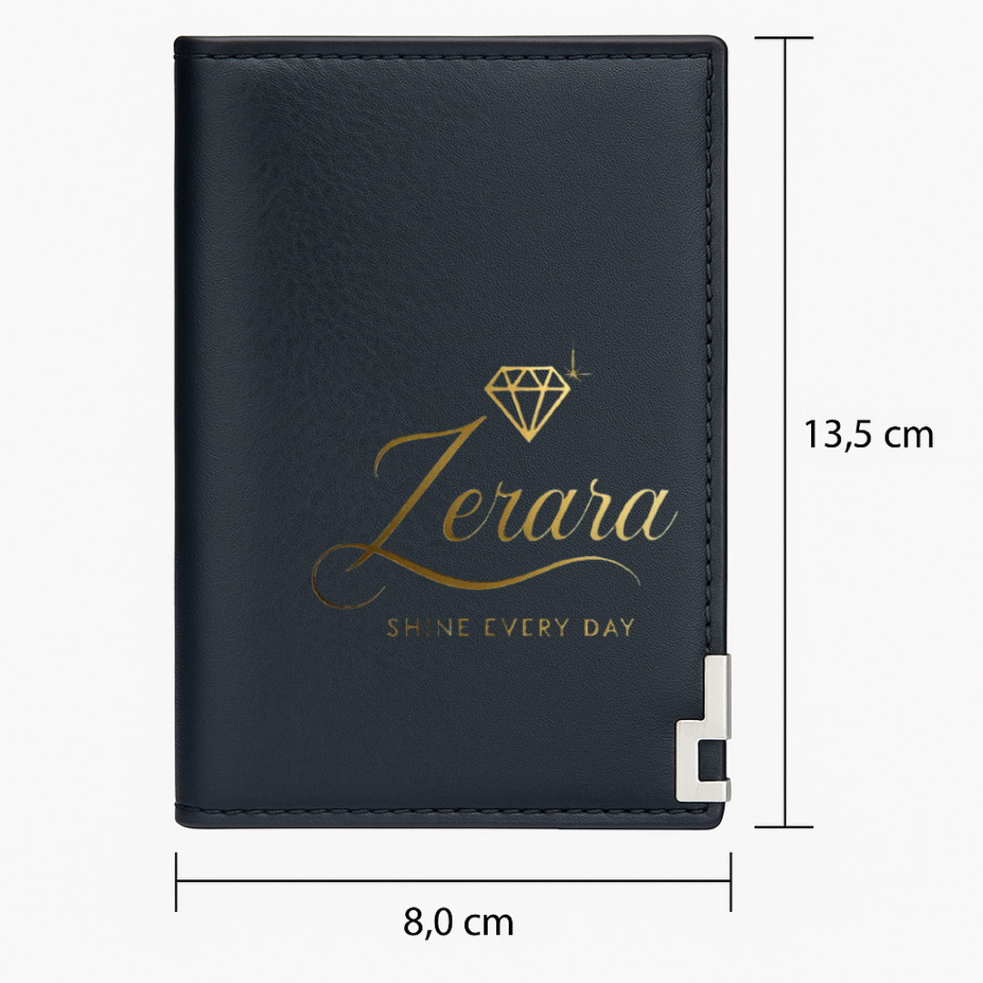 Pocket-Sized Midnight Edge Leather Wallet - With Free Delivery