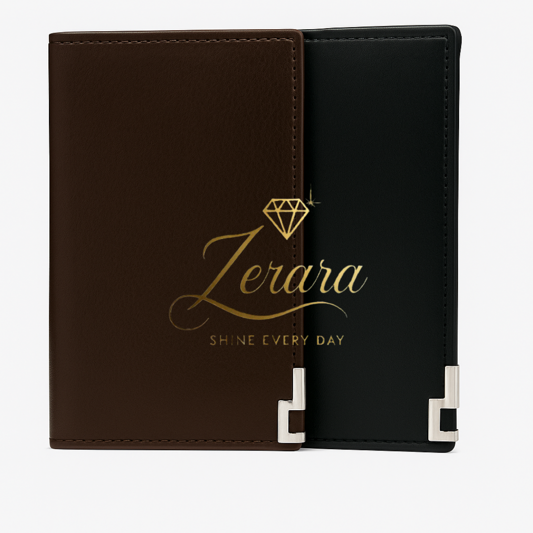 Pocket-Sized Midnight Edge Leather Wallet - With Free Delivery
