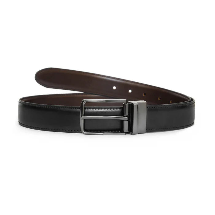 Premium Reversible 2-in-1 Plain Belt β Black & Brown - With Free Delivery