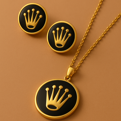 Elegant Lock & Key Jewelry Set – Premium Gold-Tone Finish