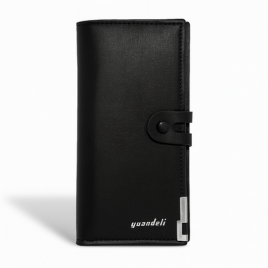✨ Premium Yuandeli Long Wallet – Sleek Black & Classic Brown ✨