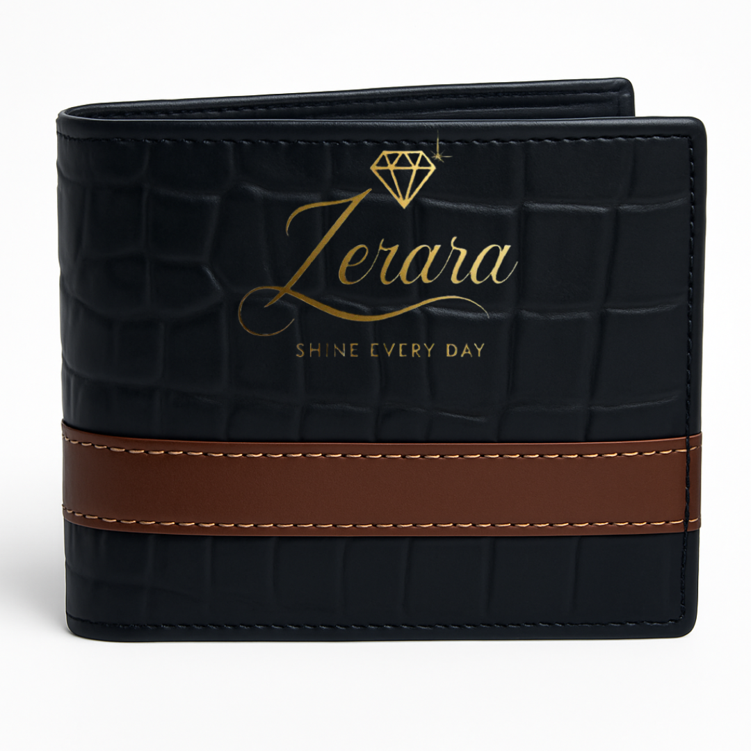 Premium Croc-Pattern Design Wallet – Elegant Style - With Free Delivery