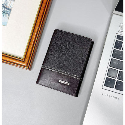 Premium Men's Tri-Fold Wallet – Classic Black & Brown Collection