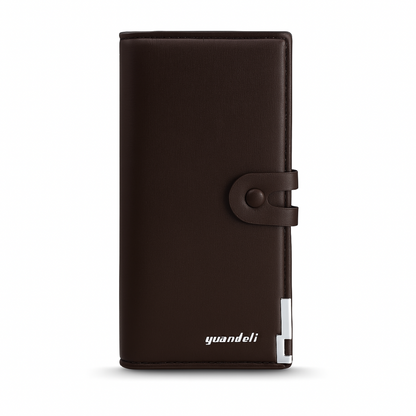 ✨ Premium Yuandeli Long Wallet – Sleek Black & Classic Brown ✨