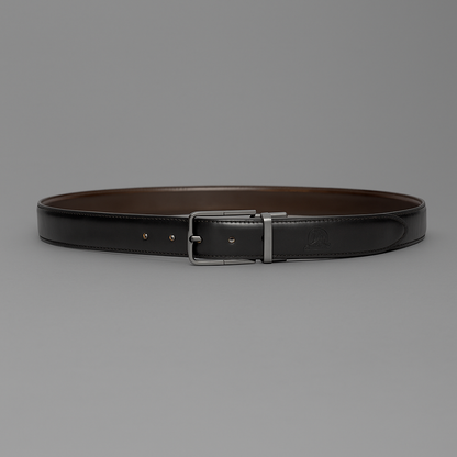 Premium Reversible 2-in-1 Plain Belt – Black & Brown - With Free Delivery