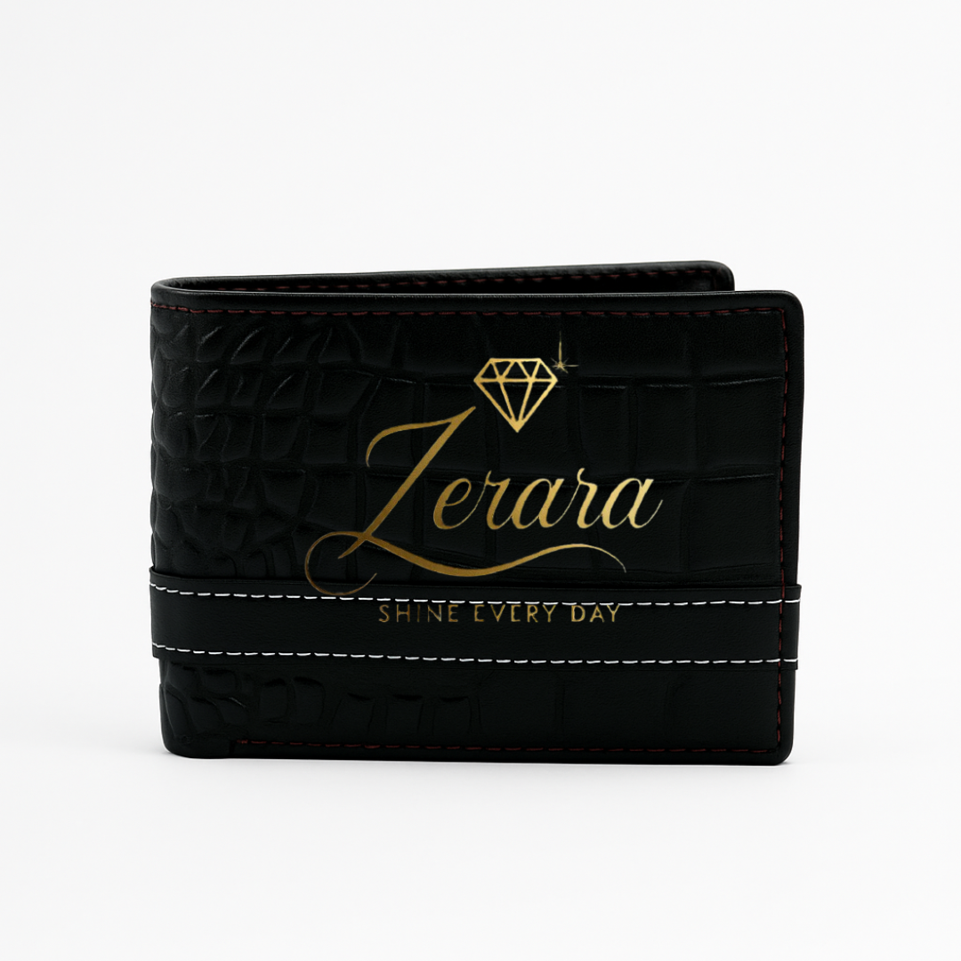 Premium Croc-Pattern Design Wallet – Elegant Style - With Free Delivery