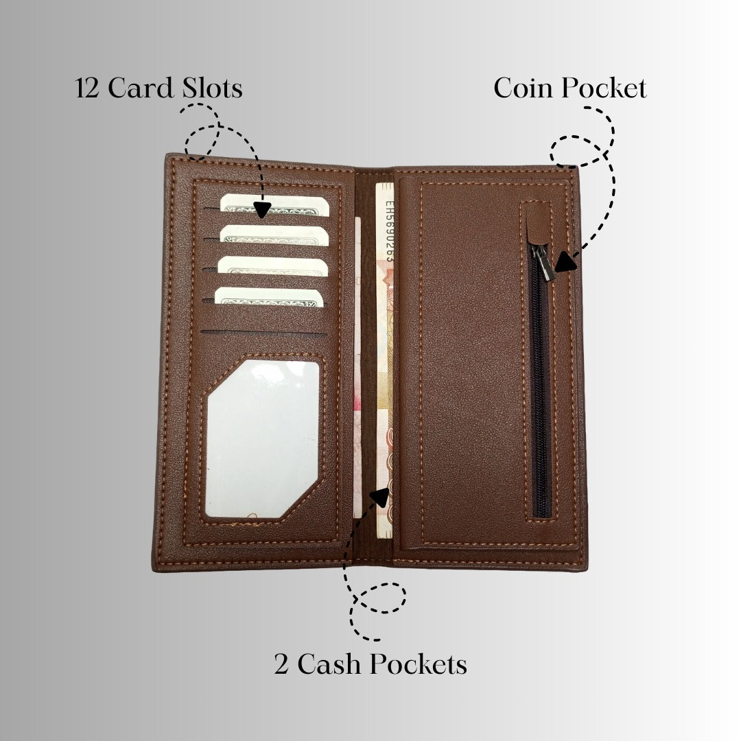 HORSE Kaihua Premium Long Wallet – Stylish Slim Men’s Wallet - With Free Delivery